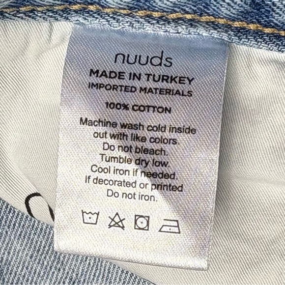 Nuuds The Straight Jeans Classic Fit Size 32 Ranger Wash Distressed 29” Inseam - Picture 15 of 16
